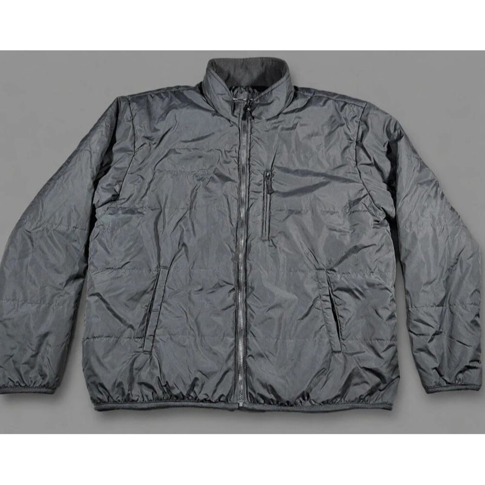 Free Country Men's XXL Gray Full Zip Puffer Jacket Insulated Lightweight Coat